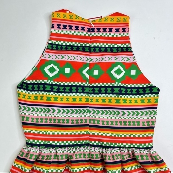 NEW CK Bradley Darden Pockets Egypt Multi Aztec Tie Fit & Flare Cocktail Dress - Picture 9 of 16